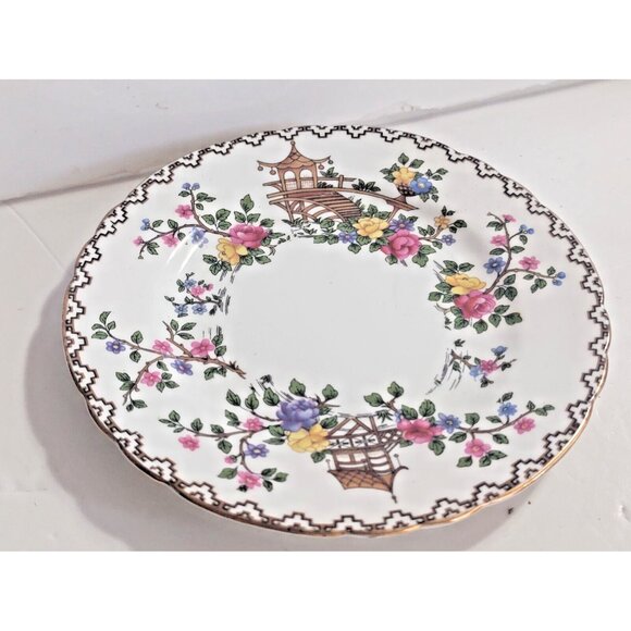 Aynsley England  Pagoda Pattern by John Aynsley Double HANDLE Soup Sets (2) - Picture 9 of 16